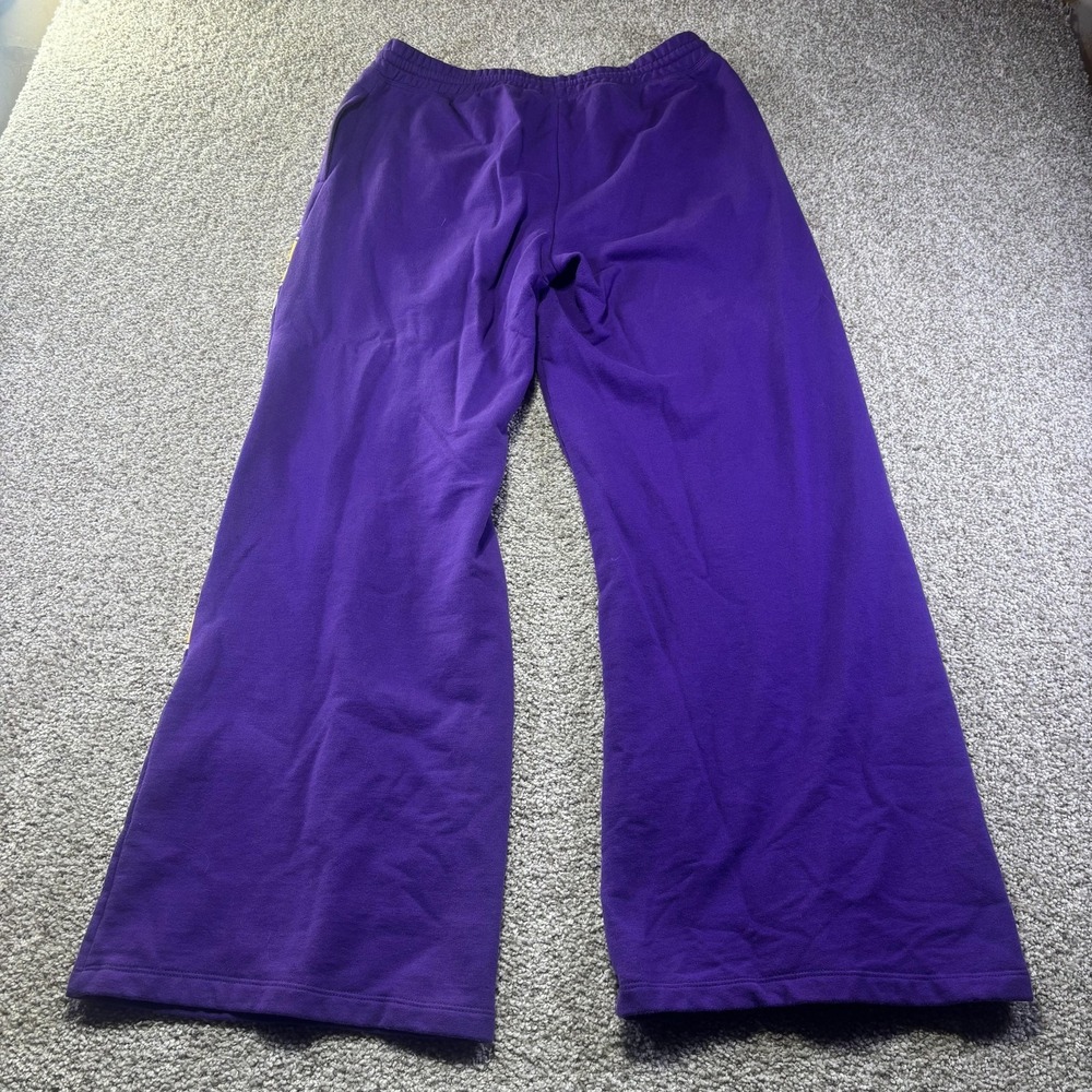Los Angeles Lakers Baggy Wide Leg Pants Mens Large Purple NBA Basketball NBA Y2K - Picture 8 of 8